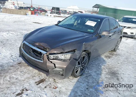 2014 Infiniti Q50 Sport из США, поврежденный, VIN JN1BV7AR8EM681740